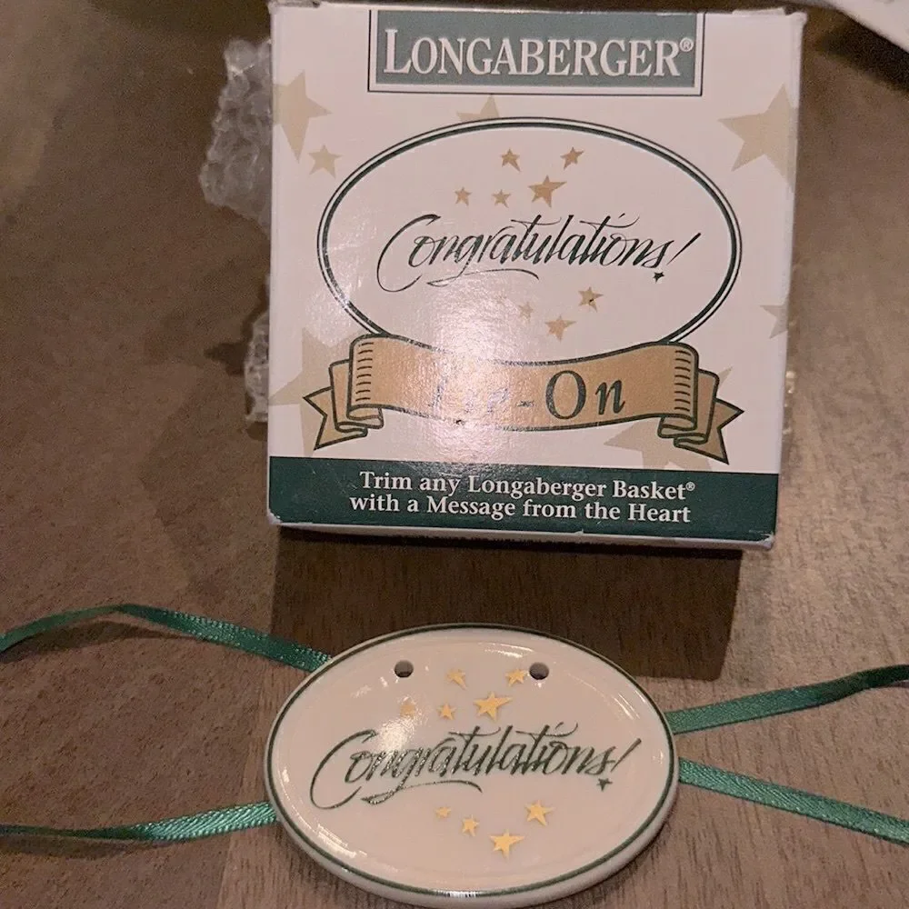 Longaberger Congratulations Tie On!